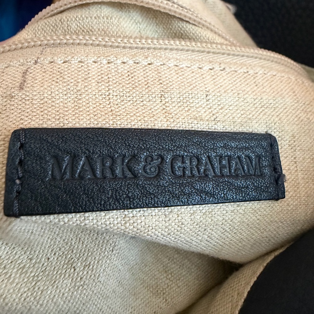 Mark & Graham Black Pebbled Leather Tote with Gold Hardware - Picture 6 of 6